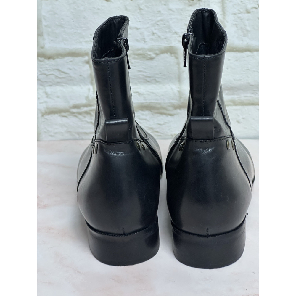Talbots Women's Ankle Short Black Boots Size 6 1/2 Leather Uppers - Picture 7 of 16